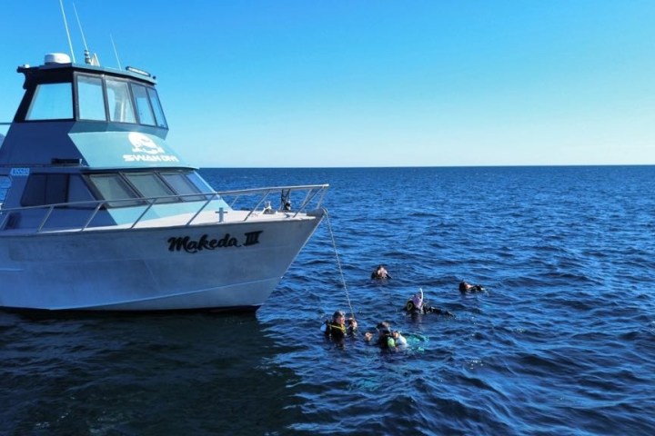 a small boat in a body of water